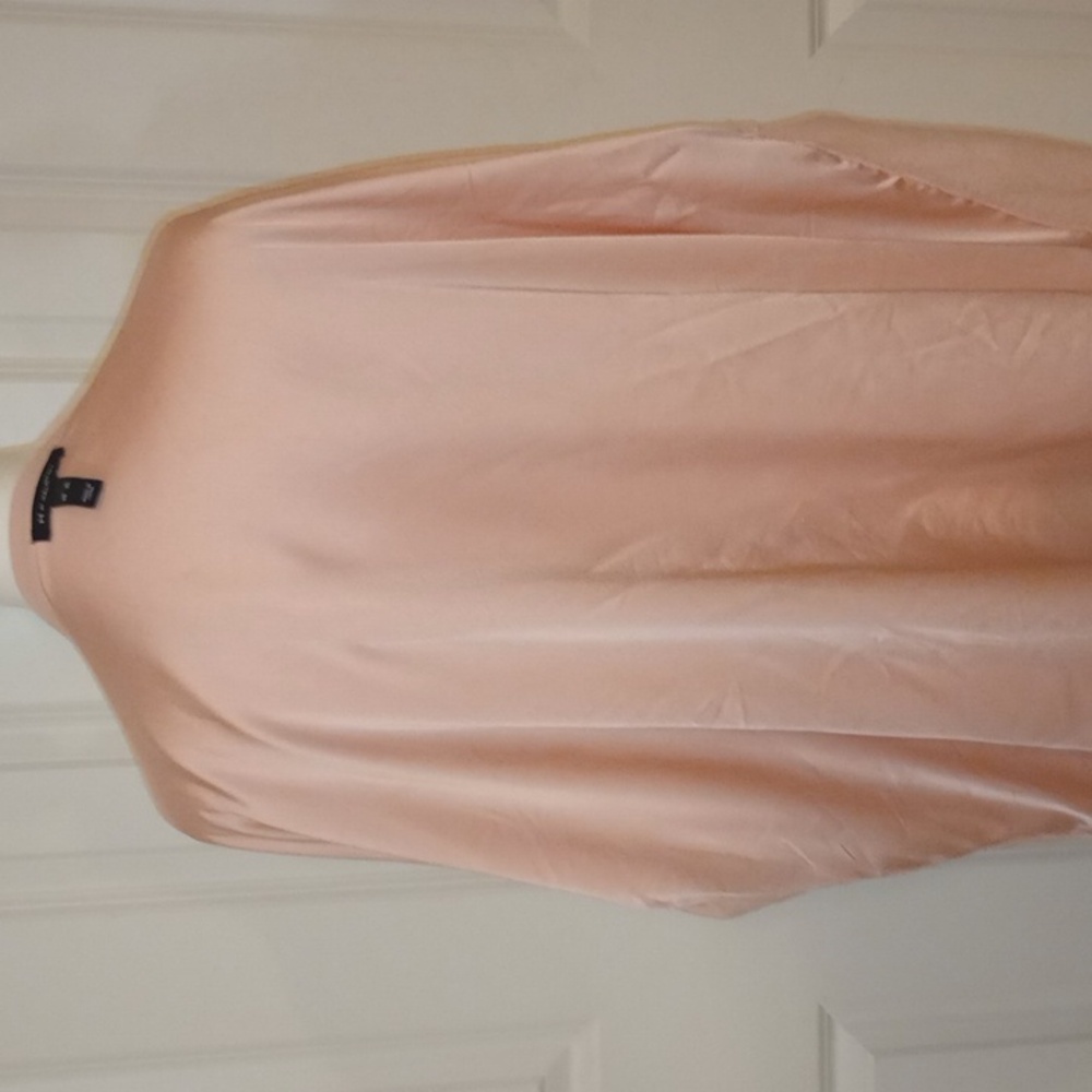 H by Halston Blush Pink Open Front Oversized Cardigan - Picture 8 of 10